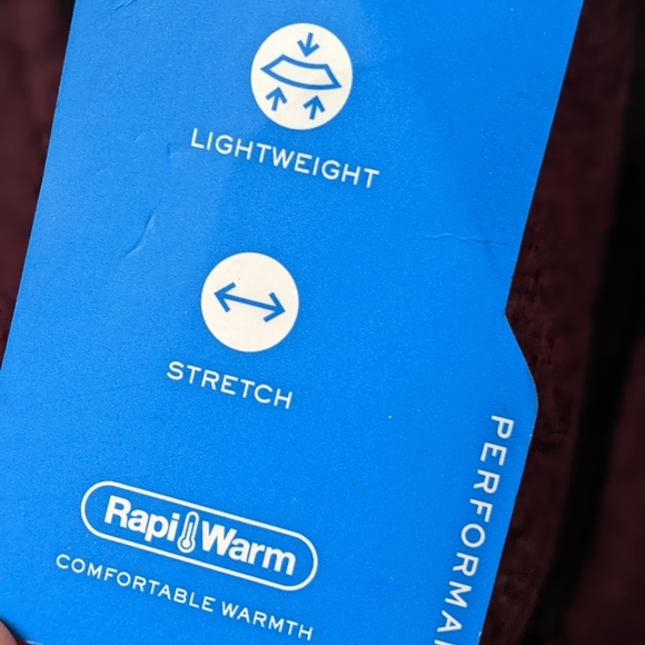 Lightweight red fleece zip up. - Picture 3 of 3